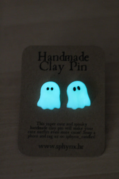 Twin Ghosts Clay Pins