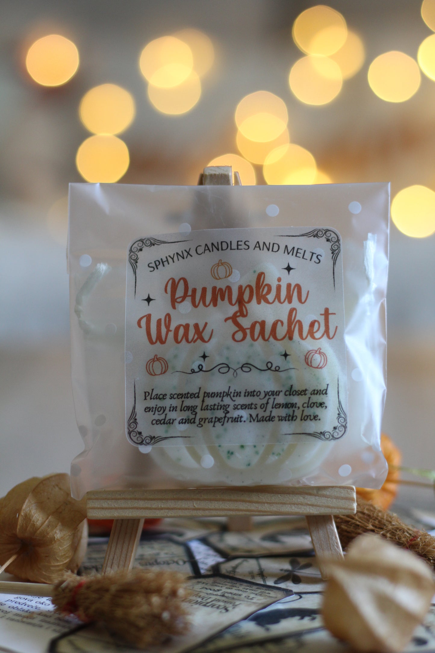 Vetiver, Cedarwood & Fir Pumpkin Sachet