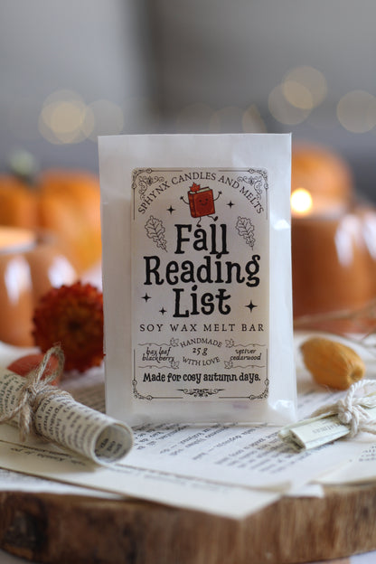 Fall Reading List vosak za topljenje